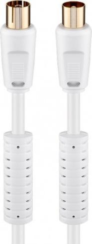 Kabllo antene TV Goobay, 3.5m, 80dB, e bardhë