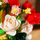 Set ndërtimi Bouquet of Roses in a Vase, 1022 pjesë, trëndafila të bardhë dhe të kuq