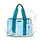 Çantë tote Soap Bubble Jelly, e gjerë, blu smerald