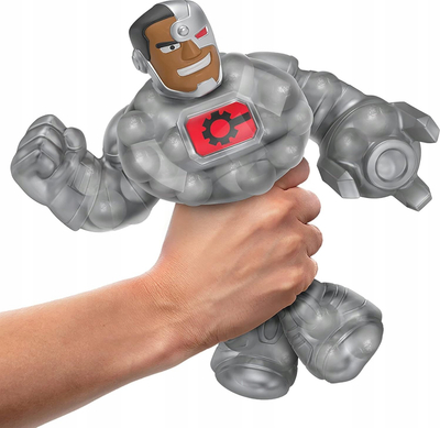 Figurë aksion Heroes of Goo Jit Zu DC Cyborg, 4.5", shtrydhëse elastike, argjend
