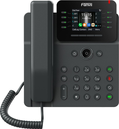 Telefon IP Fanvil V62G për biznes, i zi