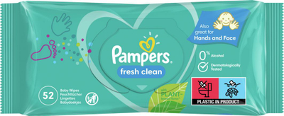 Letra të lagështa Pampers FreshClean, 624 copa