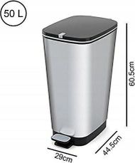 Kosh plehrash me pedale Keter Chic, 50L, argjendtë