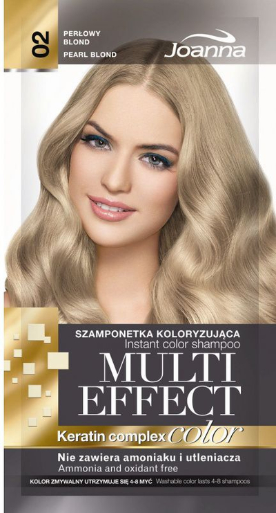 Shampon ngjyrues Joanna Multi Color Effect Keratin Complex, 02 Pearl Blond, 35 g