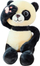 Lodër pelushi panda Mascot, me magnetë, 23cm, bardh e zi
