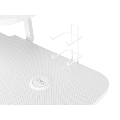 Tavolinë gaming Genesis Holm 320 RGB, 120×60 cm, HUB USB, e bardhë