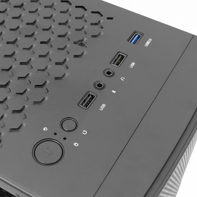 Куќиште за компјутер White Shark GCC-2103 Panzer, ATX Mid Tower, 1 RGB вентилатор, црно