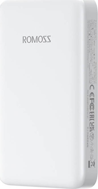 Powerbank Romoss WSC10, 10000mAh, 20W kabllo 15W wireless, i bardhë
