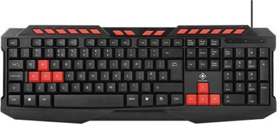 Tastierë gaming Deltaco GAM-024UK, me kabllo USB, madhësi e plotë, e zezë