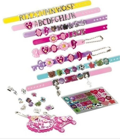 Set bizhuterish Leantoys 7022, byzylykë dhe varëse, DIY, shumëngjyrësh