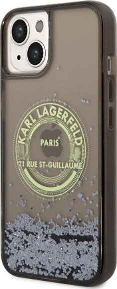 Mbulesë telefoni Karl Lagerfeld KLHCP14MLCRSGRK, për iPhone 14 Plus, hardcase Liquid Glitter, e zezë