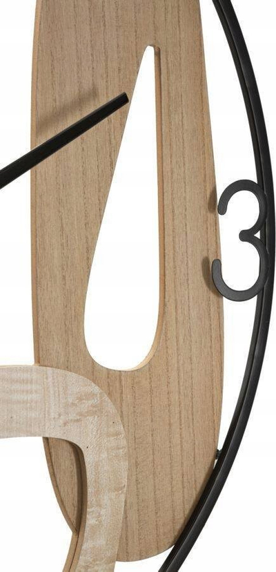 Orë muri Mauro Ferretti Mot, 60 cm, hekur dhe MDF, e zezë me kafe