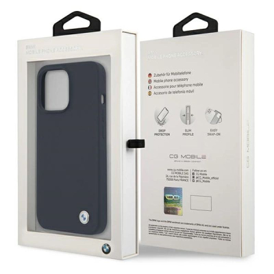 Mbrojtëse telefoni BMW Silicone Signature, për iPhone 13 Pro 6.1", hardcase, blu navy