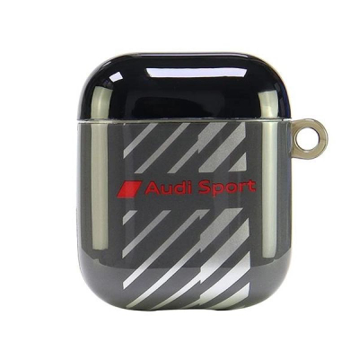 Mbulesë kufjesh Audi Sport IML për AirPods 1/2, plastike, e zezë