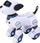 Lodër qen robot Smart Stunt Dog, me telekomandë, interaktiv, i bardhë blu