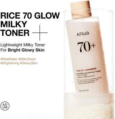 Tonik për fytyrë Anua Rice 70 Glow Milky Toner Mini, 40 ml