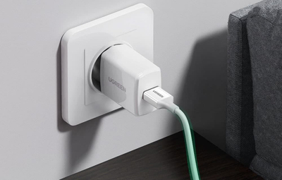 Kabllo Lightning në USB UGREEN US155, 0.25m, 2.4A, e bardhë