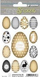 Ngjitëse dekorative Herma 1726 Happy Easter Gold Eggs, set 10 copë, vezë ari