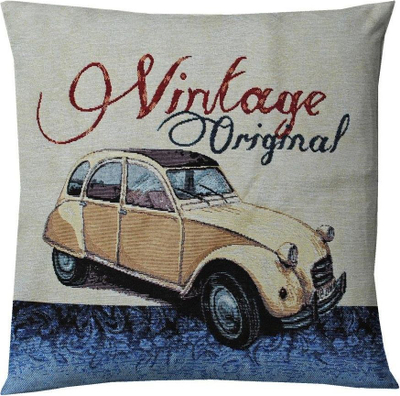Fodullë dekorative Vintage, 45x45cm, poliester, shumëngjyrëshe