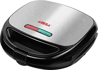 Toster sanduiçësh ARESA AR-1206, 3 në 1, 890W, i zi me argjend