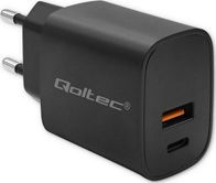 Karikues muri Qoltec GaN Power Pro, 30W, 1x USB C 1x USB, i zi