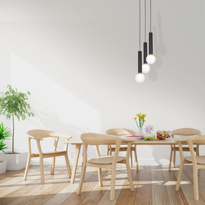 Luster varëse Milagro Auris Black MLP4837, 3xE14 40W, lartësi e rregullueshme, e zezë
