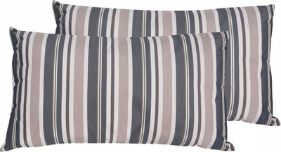 Set jastëkësh për jashtë KASTOS, 2 copë, 40 x 70 cm, me vija taupe dhe gri
