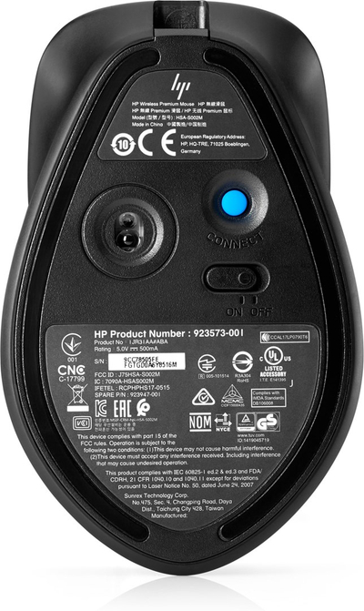 Maus HP ENVY 500, i rikarikueshëm, i zi