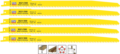 Set tehe sharrë reciproke Wilpu 3021/300, 5 copë, 280mm, për dru edhe plastikë