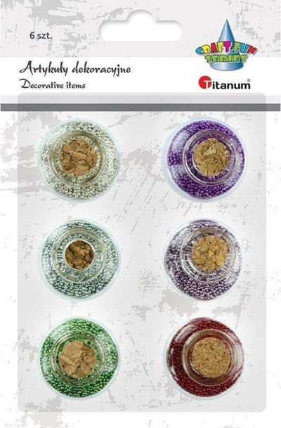 Rruaza dekorative Titanum, set 6 ngjyrash, për punime dore