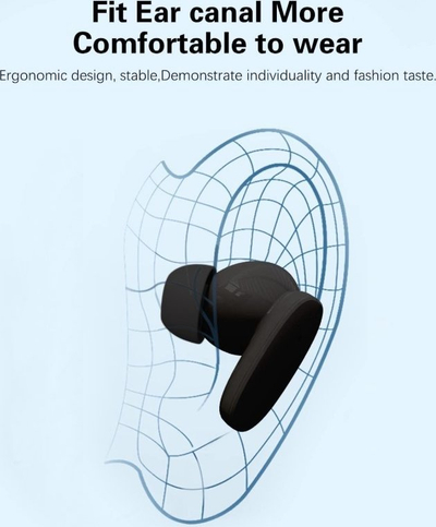 Kufje Bluetooth Swissten TWS Sonic, true wireless, me kuti kariku, të zeza