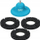 Set gërryes për qendër rrote Hazet 4960R-160/4, 4 copë, për vegël rrotulluese, blu