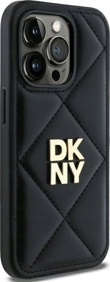 Kapak telefoni DKNY DKHCP14LPQDSLK, për iPhone 14 Pro 6.1", quilted, i zi