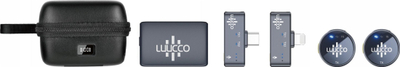 Mikrofon wireless lavalier Luucco Airwave K2 Combo, sistem 2.4 GHz, me Type C dhe Lightning, i zi