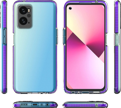 Kapak telefoni Hurtel Spring Case, për Realme 9i Oppo A36 A76 A96, silikon, blu e çelët