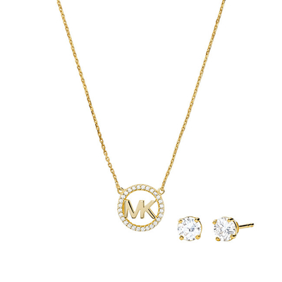 Set për femra Michael Kors MKC1260AN710, vathë + qafore, i artë
