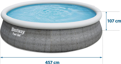 Pishinë Bestway Fast Set 57372, 457 x 107 cm, set 11 në 1, blu