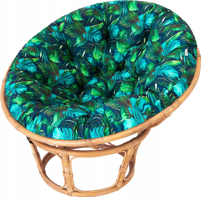 Jastëk sedie HOBBYGARDEN Soa Papasan Jordrup, 114cm, blu me motive gjethe