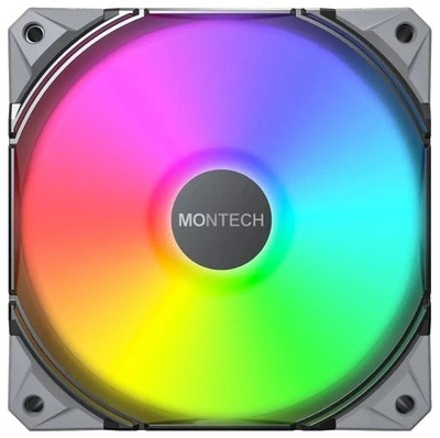 Вентилатор за куќиште Montech E28 ARGB, 120mm, ARGB осветлување, црн