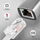 Kartelë rrjeti Axagon ADE-TXCA, USB C USB A, Gigabit Ethernet, gri