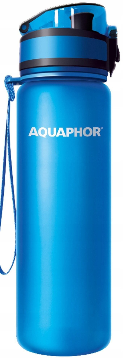 Shishe filtruese uji Aquaphor City, 0.5L, 1 filtër, blu e çelët