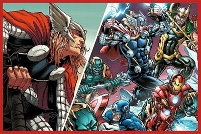 Puzzle Ravensburger Defenders of the World, 2 x 200 copa, Marvel Avengers, shumëngjyrësh
