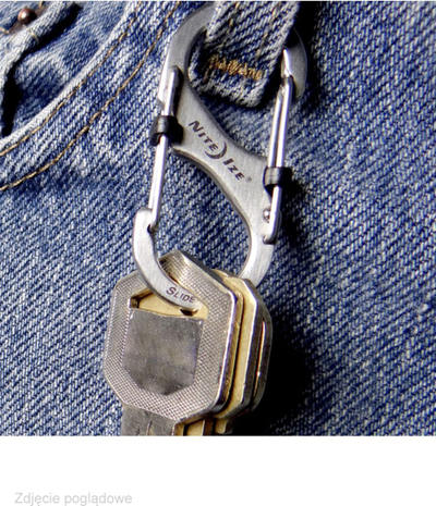 Karabiner Nite Ize S-Biner SlideLock #2, çelik inox, SlideLock, argjendtë