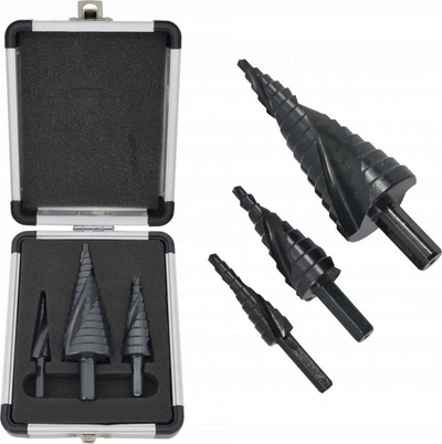 Set stërvitjesh hapash AWTools AW STEP, 3 copë, 4-12 4-20 4-39 mm, i zi