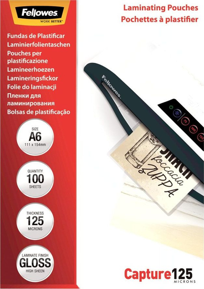 Letër për llaminat Fellowes,A6, 100 copë