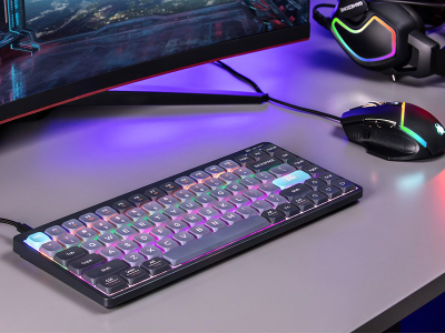 Tastierë mekanike Gaming Tracer FINA 84, USB, RGB, e bardhë
