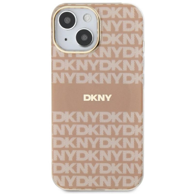 Futrollë telefoni DKNY DKHMP15SHRHSEP, iPhone 15 14 13 6.1", MagSafe, rozë