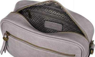 Çantë crossbody për goca LuluCastagnette, lëkurë eko, rrip i rregullueshëm, gri e hapur