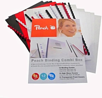 Set për lidhje dokumentesh Peach PB100-14, format A4, transparent