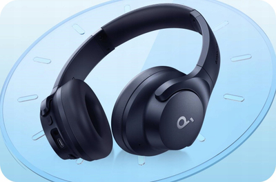 Kufje Anker Soundcore Q20i mbi vesh, wireless, me anulim zhurme, blu